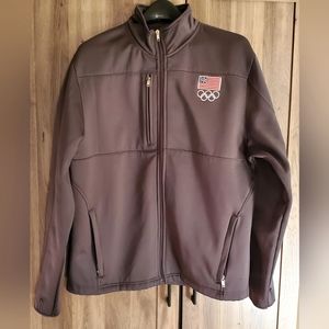 Gray U.S. Olympic Active  shell/fleece jacket. Size Large Men, XL Women